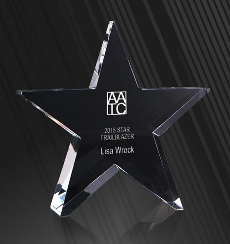 Infiniti Crystal Star Corporate Award - Avail in 3 sizes trophies and awards Engrave Works