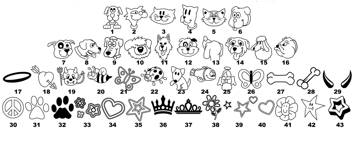 Engraved Designer Pet ID Tags Engrave Works