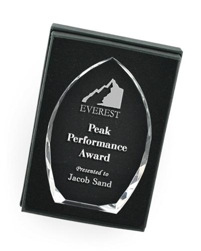 Crystal Clear Arch Corporate Award - Avail in 3 sizes trophies and awards Engrave Works 