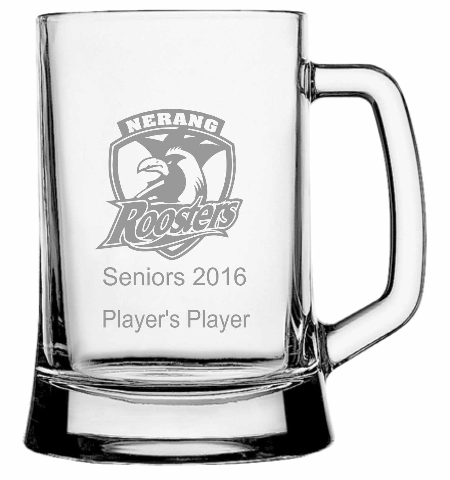 Engraved trophy glass Engrave Works Australia