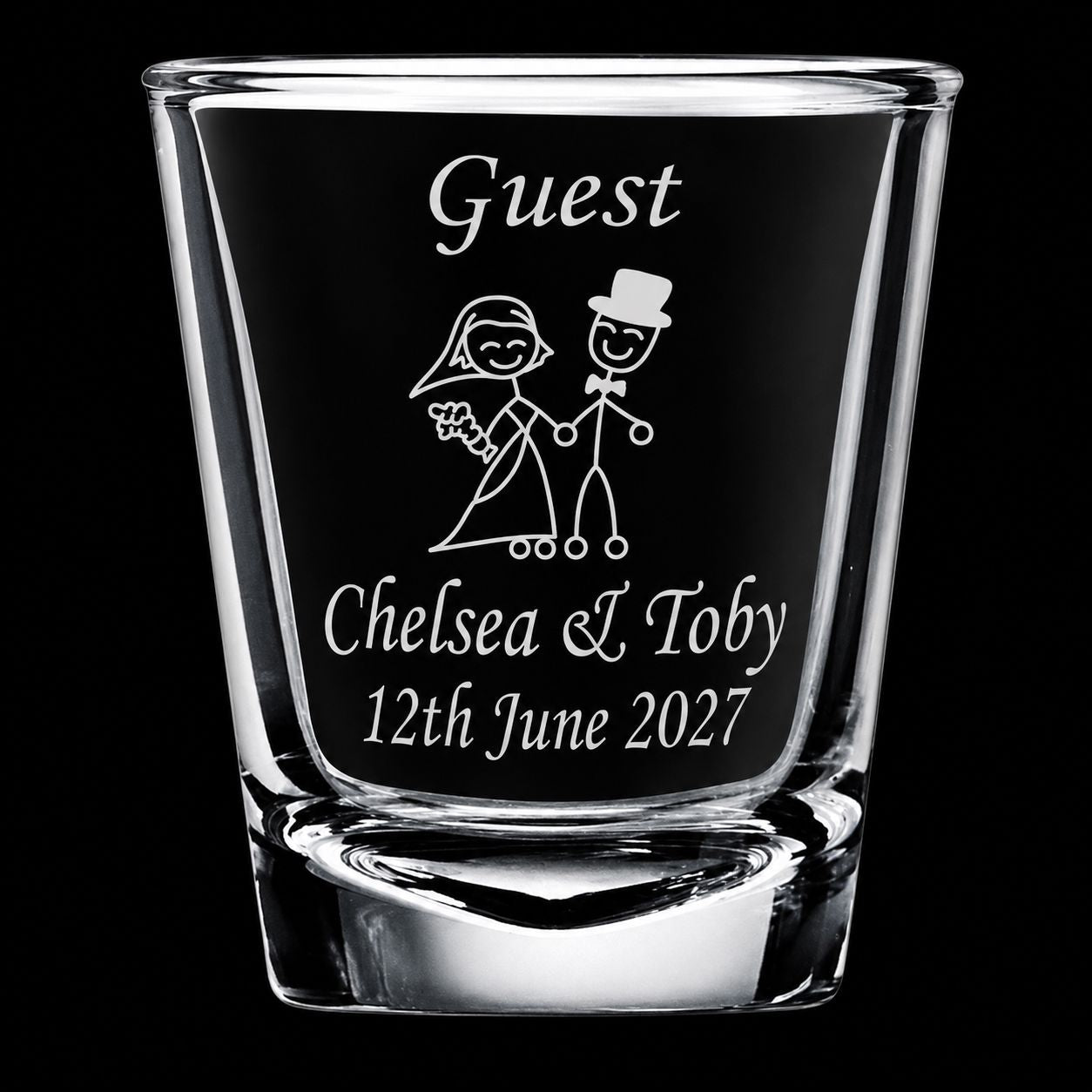 Personalised Wedding Shot Glasses Personalised Glasses Engrave Works 