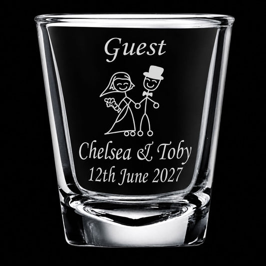 Personalised Wedding Shot Glasses Personalised Glasses Engrave Works 