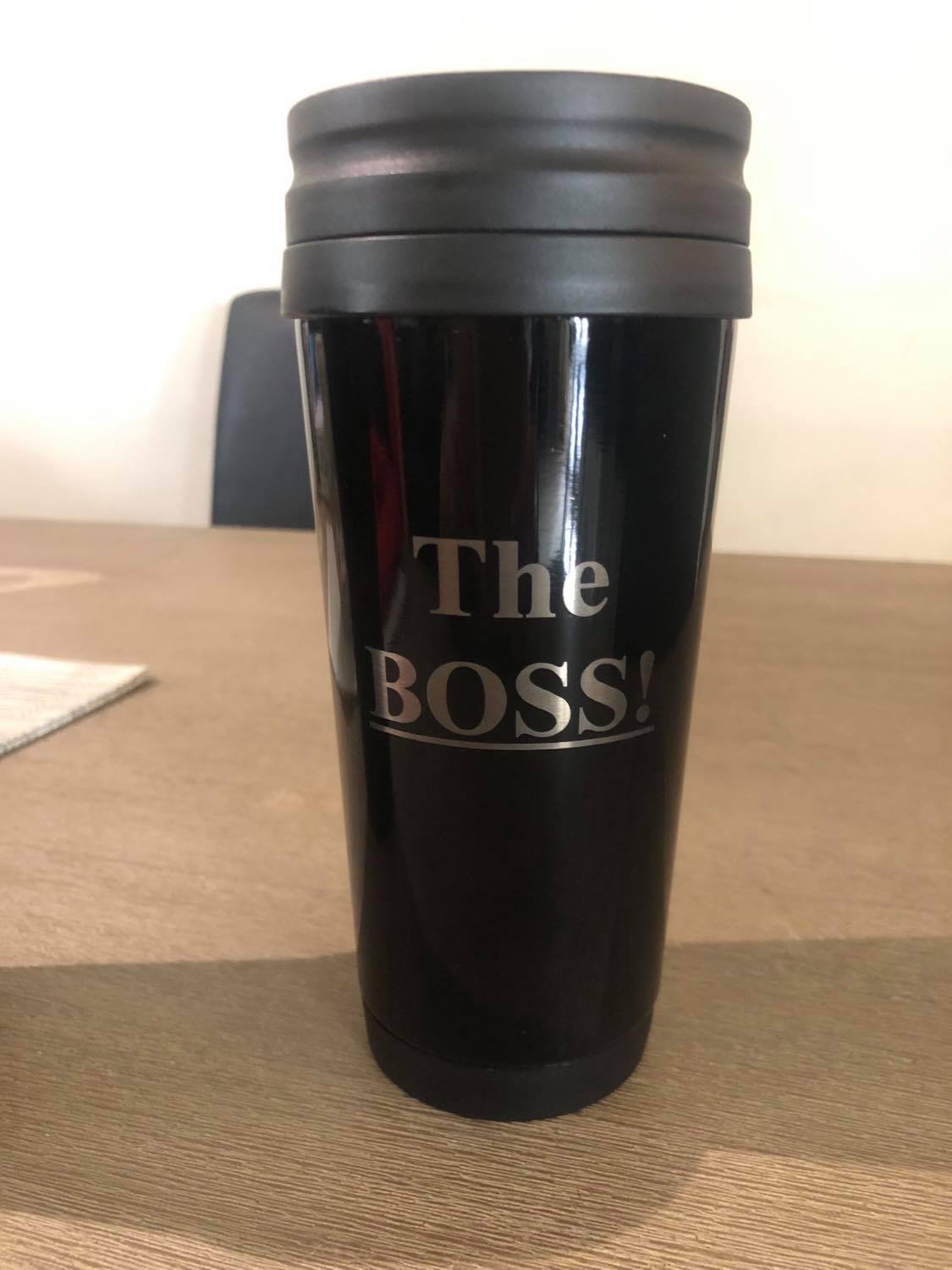 The Boss and Real Boss Travel Mugs Engrave Works The Boss - Single Mug 