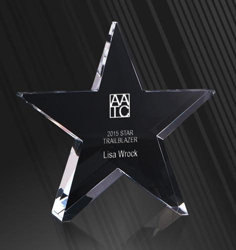 Infiniti Crystal Star Corporate Award - Avail in 3 sizes trophies and awards Engrave Works 