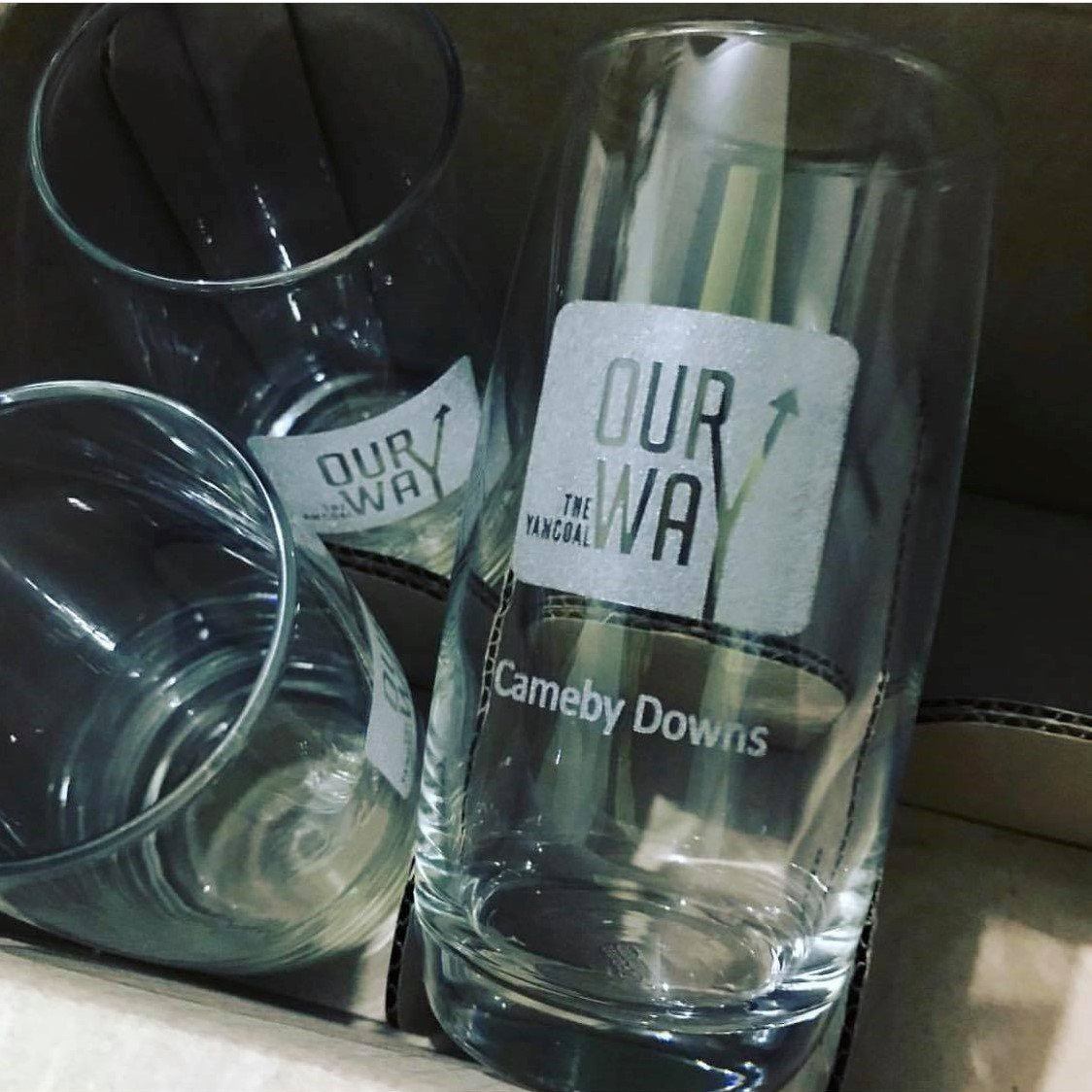 Corporate - Hi Ball Tumbler Engraved Personalised Glasses Engrave Works 