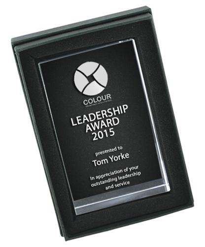 Crystal Clear Wedge Corporate Award - Avail in 3 sizes trophies and awards Engrave Works 
