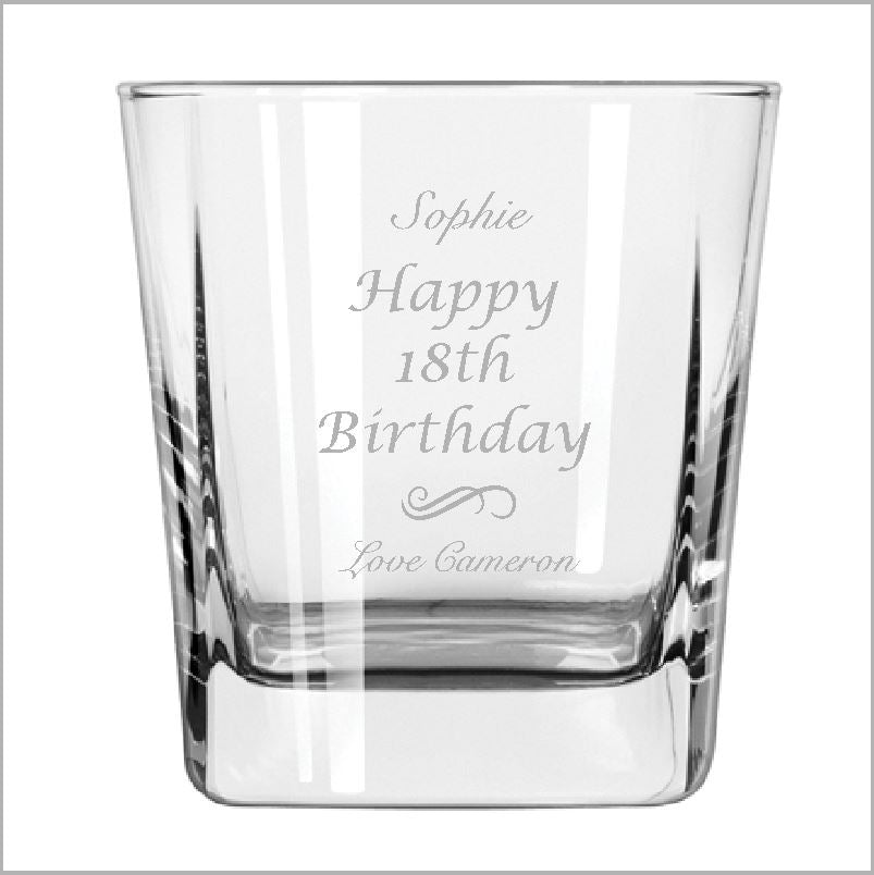 Engraved Whiskey Quartet Glasses Personalised Glasses Engrave Works 