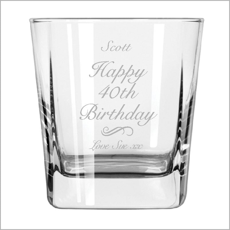 Birthday Engraved Spirit Glass Engrave Works Fancy 