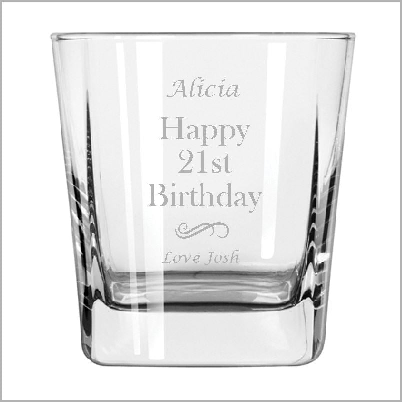 Engraved Whiskey Quartet Glasses Personalised Glasses Engrave Works 