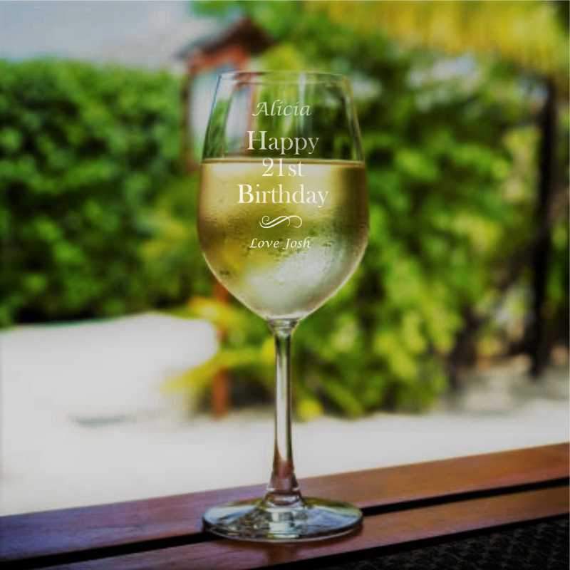 Birthday Engraved Wine Glass Engrave Works 