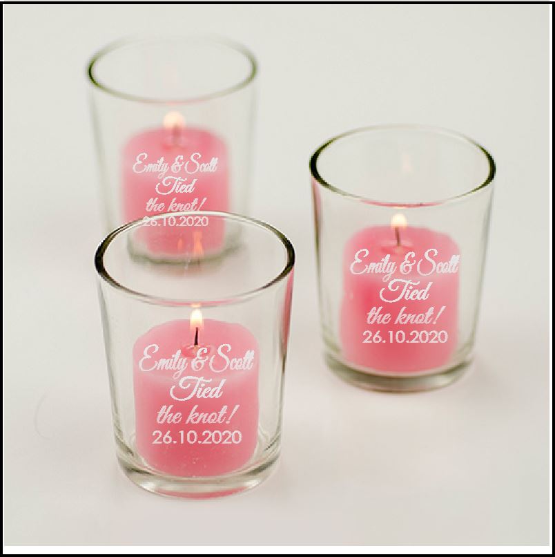 Engraved Glass Votive Candle Holders Personalised Glasses Engrave Works 