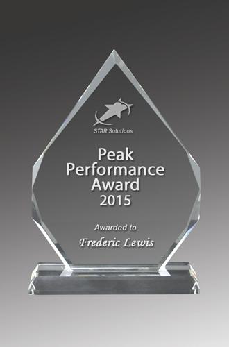 Crystal Clear Arrowhead Corporate Award - Avail in 3 sizes trophies and awards Engrave Works 