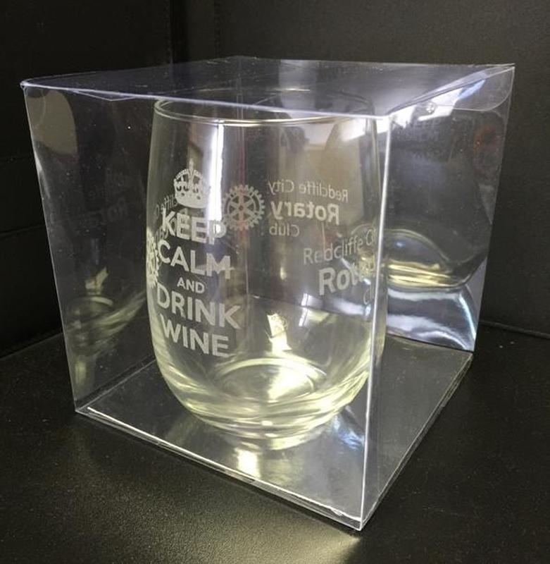 Personalised Glasses - Clear Gift Box -Suit Stemless Wine Glass