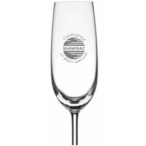 Personalised Glasses - Corporate - Champagne Glass Engraved
