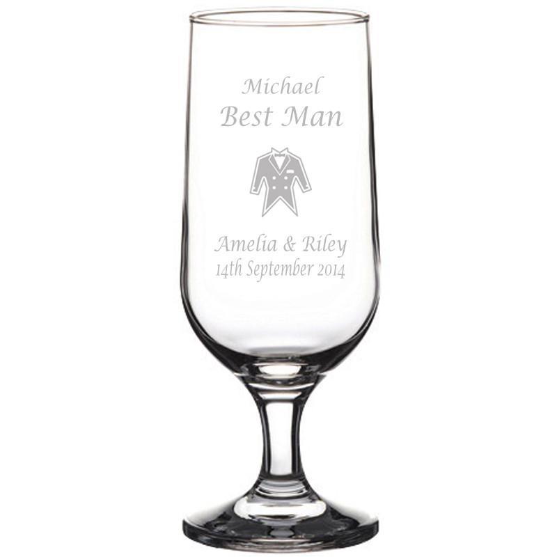 Personalised Glasses - Engraved Beer Glass Goblets 345ml