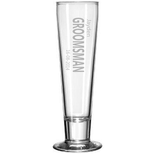 Personalised Glasses - Engraved Beer Pilsner Glasses 420ml