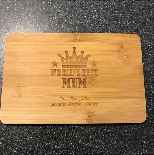 Personalised Mother's Day Wood Chopping Board Engrave Works 