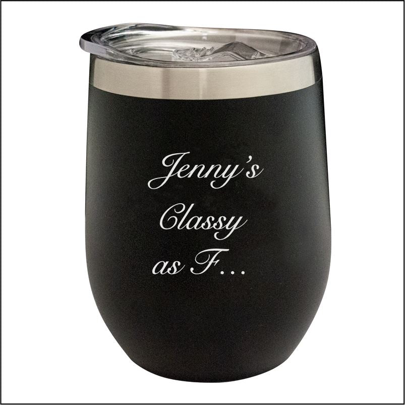 Personalised Mothers Day Stainless Steel Stemless Wine Tumbler Engrave Works 
