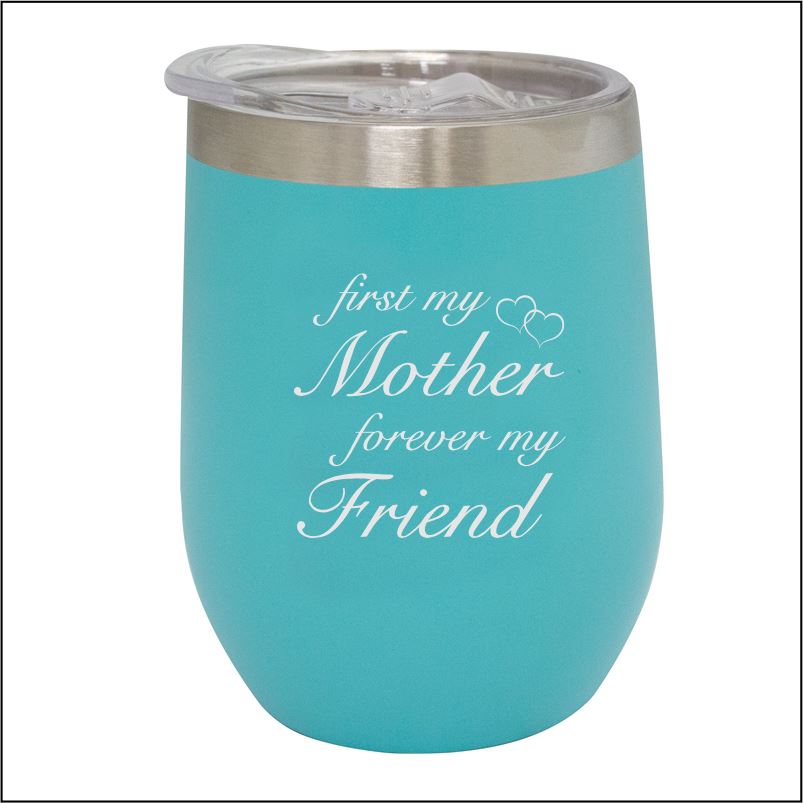 Personalised Mothers Day Stainless Steel Stemless Wine Tumbler Engrave Works 