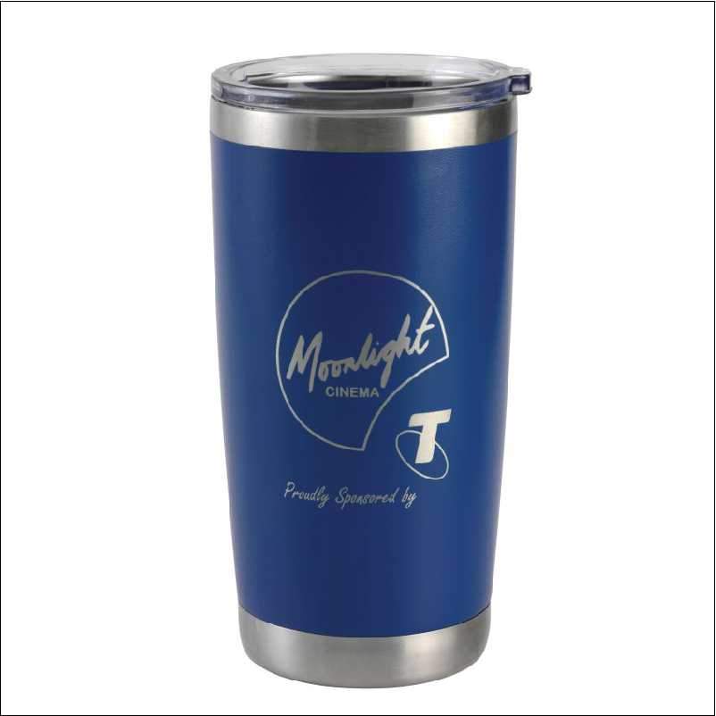 Personalised Travel Mug Tumbler Olive 590ml Engrave Works Navy Blue 