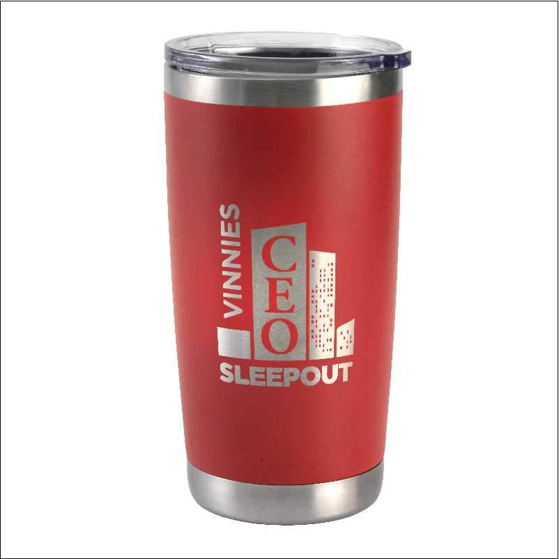 Personalised Travel Mug Tumbler Red 590ml Engrave Works Red 